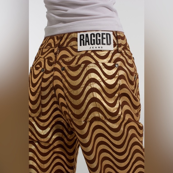 The Ragged Priest Women's Wave Jean Gold & Brown - Picture 4 of 15
